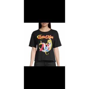 Sailor Moon Junior's Crew Neck Cropped Graphic T-Shirt XL